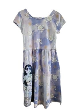 Disney Lavender Floral Character Dress with Gold Accents